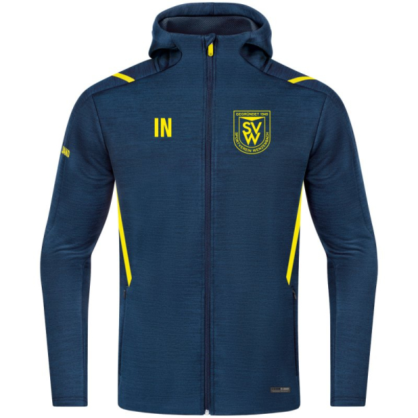 SV Wenzenbach Jako Freizeitjacke mit Kapuze marine meliert/neongelb Gr. XXL