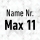 Name und Nummer (Flexdruck)