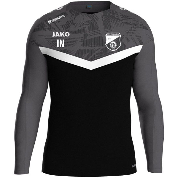 FC Tegernheim Jako Sweat schwarz/anthrazit Gr. 164