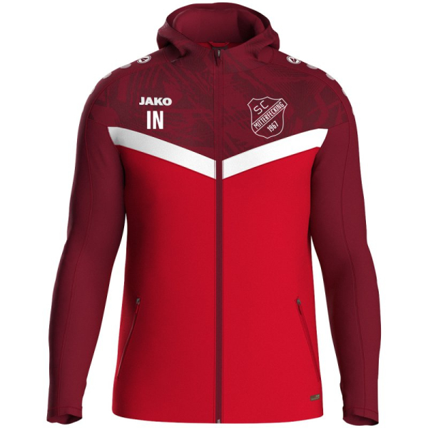 SC Mitterfecking Jako Kapuzenjacke rot/weinrot Gr. 42