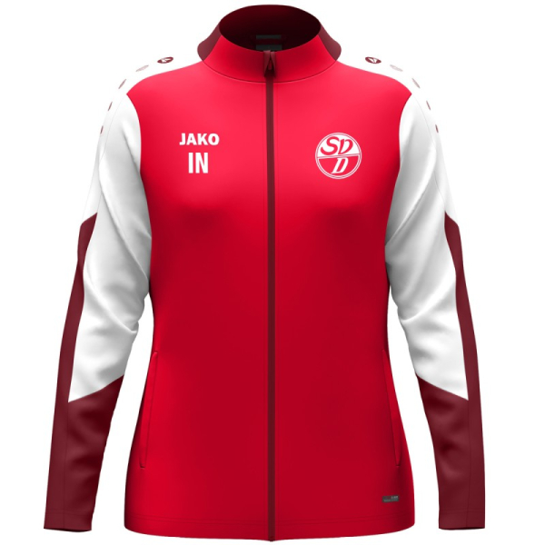 SV Donaustauf Turnen Jako Polyesterjacke Damen rot/weiß/dunkelrot Gr. S