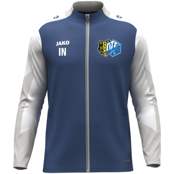 VFB/BSC Regensburg Trainer Jako Polyesterjacke nachtblau/weiß/hellgrau Gr. M